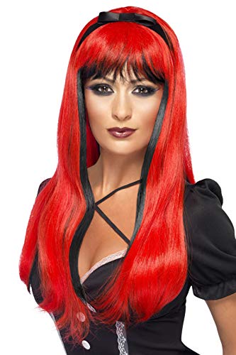 Smiffys Bewitching Wig - Red Over Black