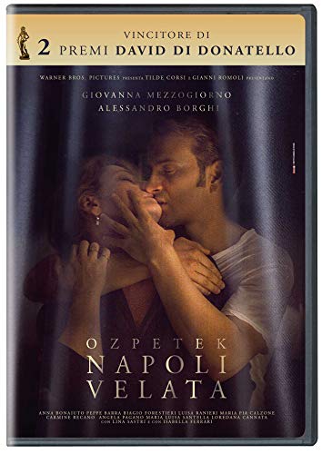 DVD cover for “Napoli Velata” featuring a couple embracing closely.