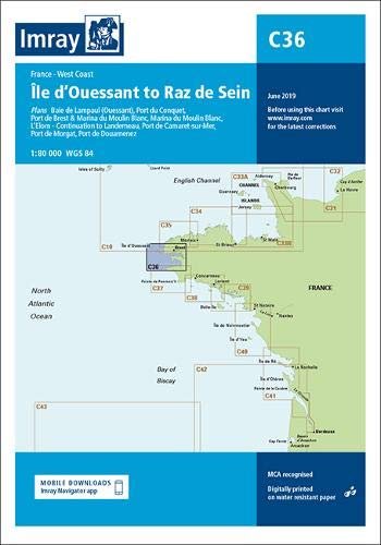 Imray Chart C36: Ile d'Ouessant to Raz de Seine (C Series)