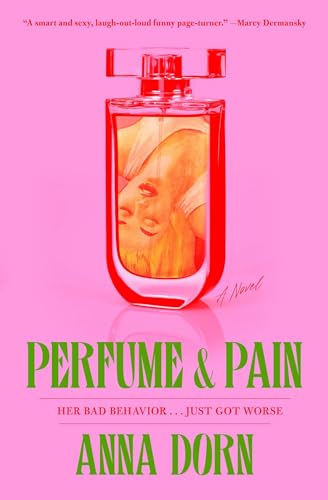 Book cover featuring a perfume bottle containing an illustration of a woman's face.