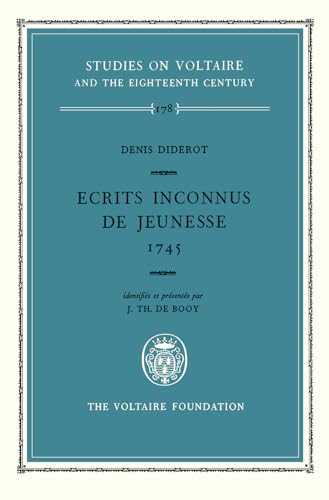 Denis Diderot, Ecrits Inconnus de Jeunesse 1745 : identifies et presentes par J. Th. de Booy : 178