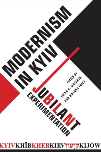 Book cover: "Modernism in Kyiv" with bold text and diagonal red line.