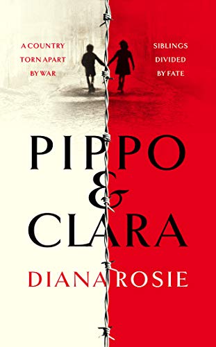 Book cover: two children running towards a barbed wire fence, split red and white.