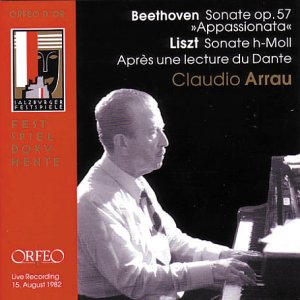 Claudio Arrau - Beethoven - Sonate op.57 "Appassionata" / Liszt - Sonate h-Moll, Apres une lecture de Dante [CD]