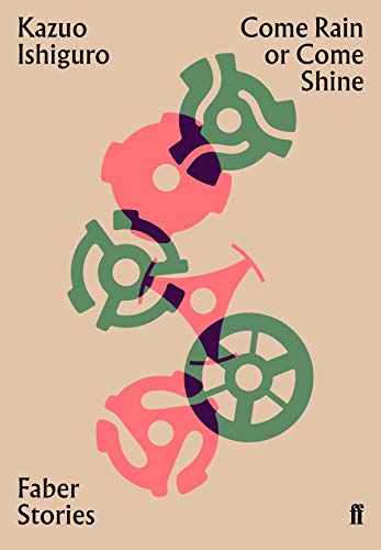 Book cover with overlapping pink and green vinyl record adapters on a tan background.