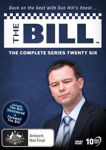 DVD cover for "The Bill" complete series, featuring a police officer.