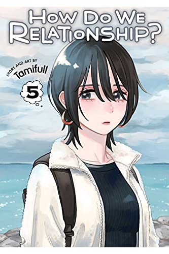 Manga cover featuring a young woman with short black hair standing by the sea.