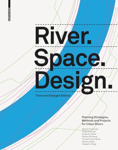 Book cover: "River.Space.Design" with blue river graphic and white text.