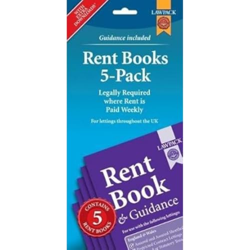 Rent Books 5-Pack : Legally Required where Rent is Paid Weekly