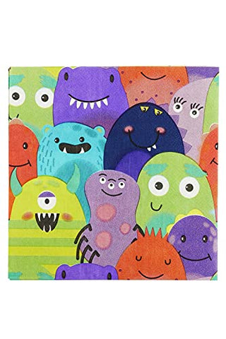 Smiffys Monster Tableware, Party Napkins x8