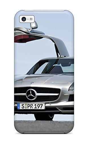 Silver Mercedes-Benz car image on a white phone case.