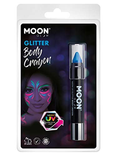 Moon Glow - Neon UV Glitter Body Crayons Blue