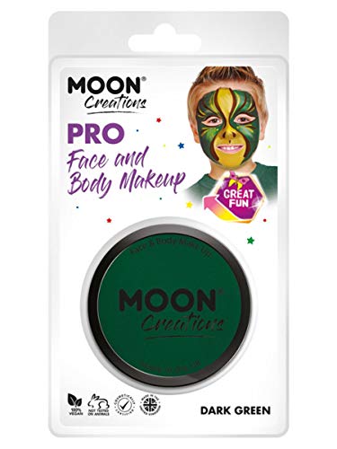 Moon Creations Pro Face Paint Cake Pot Dark Green