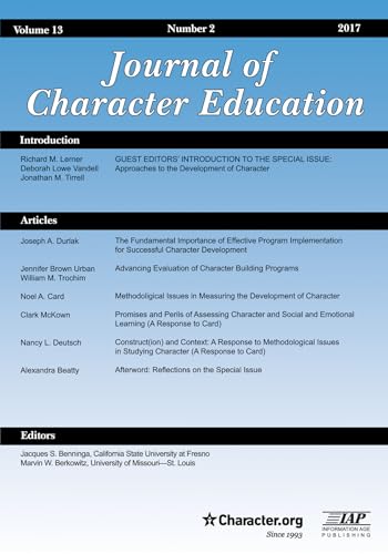 Journal of Character Education Vol 13 Issue 2