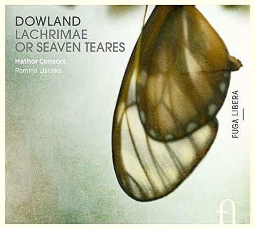 CD cover for Dowland’s “Lachrimae,” featuring a butterfly wing image.