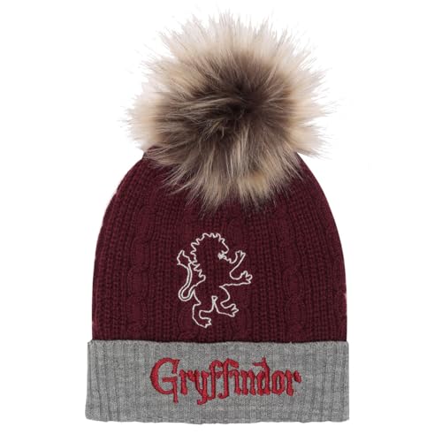 Harry Potter - Gryffindor House Fur (Unisex Red Beanie Pom) One Size