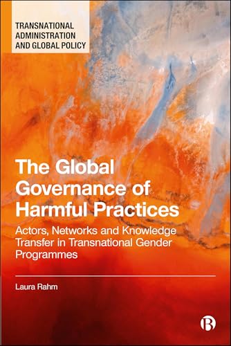 Book cover with abstract orange and blue design, title: “The Global Governance…”