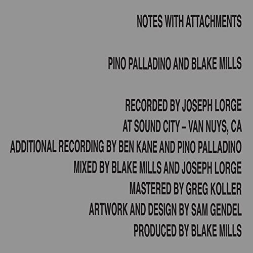 Vinyl record cover: "Notes With Attachments" by Palladino & Mills.