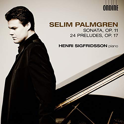 CD cover featuring Selim Palmgren’s portrait and a piano keyboard.