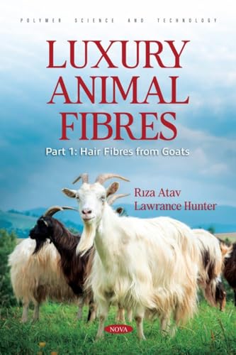 Book cover featuring goats in a field, titled “Luxury Animal Fibres.”