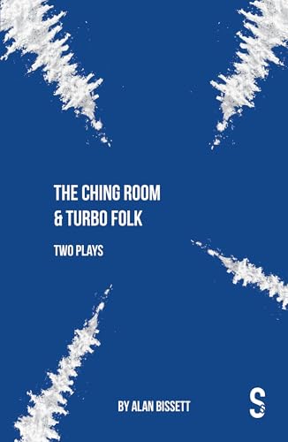 Blue cover with white cloud-like shapes and play titles by Alan Bissett.