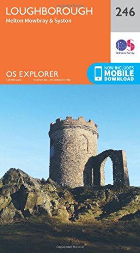 Loughborough Map | Melton Mowbray & Syston | Ordnance Survey | OS Explorer Map 246 | England | Walks | Hiking | Maps | Adventure