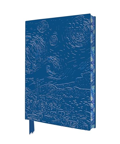 Vincent van Gogh: The Starry Night 2026 Artisan Art Vegan Leather Diary Planner - Page to View with Notes