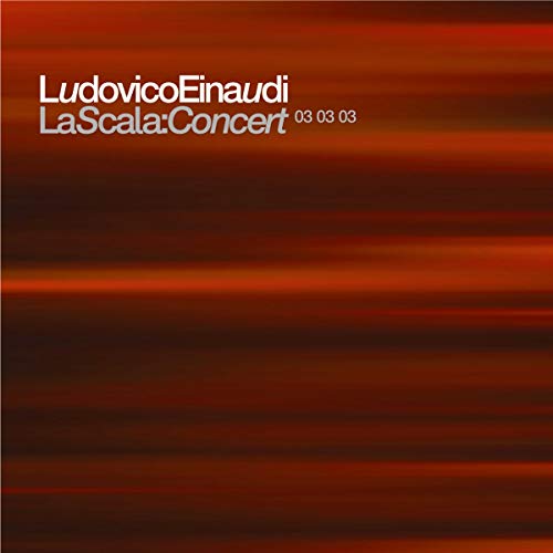 Ludovico Einaudi La Scala Concert CD cover, abstract red and black design.