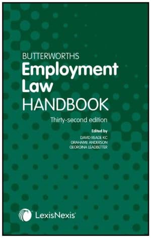 Green cover of "Butterworths Employment Law Handbook," thirty-second edition.