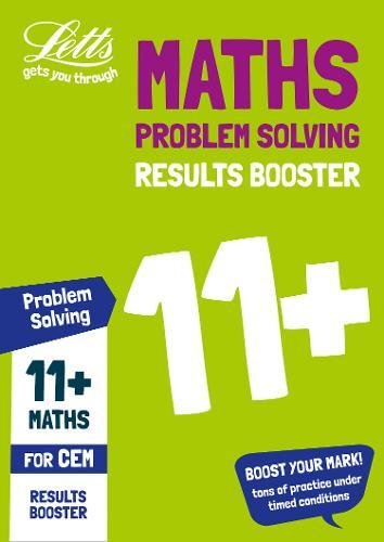 Green cover of "11+ Maths Problem Solving" workbook for CEM tests.