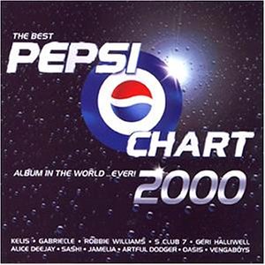 CD cover for “Best Pepsi Chart Album 2000” with Pepsi logo and artists listed.