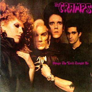 The Cramps band portrait on album cover, dark and stylized.