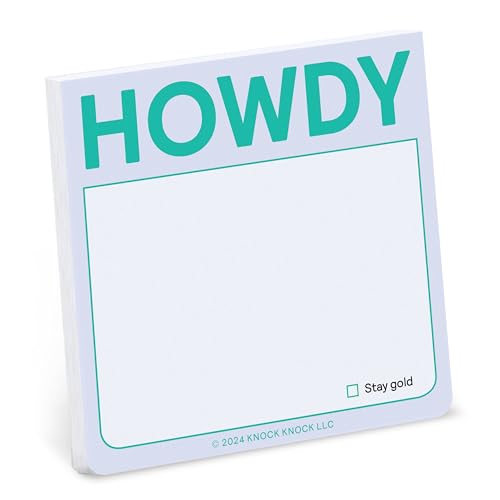 Knock Knock Howdy Sticky Note (Pastel Version)