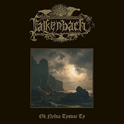 Falkenbach album cover: dark landscape with cliffs, stormy sky, and band logo.