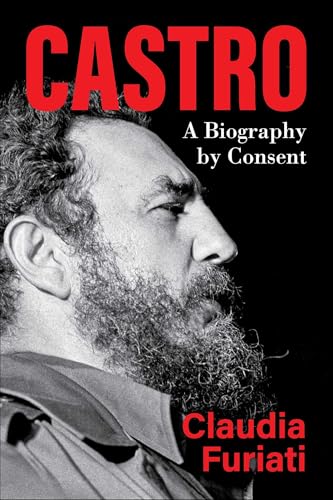 Book cover: black and white portrait of Fidel Castro, red text.