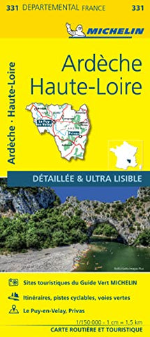 Ardeche, Haute-Loire - Michelin Local Map 331