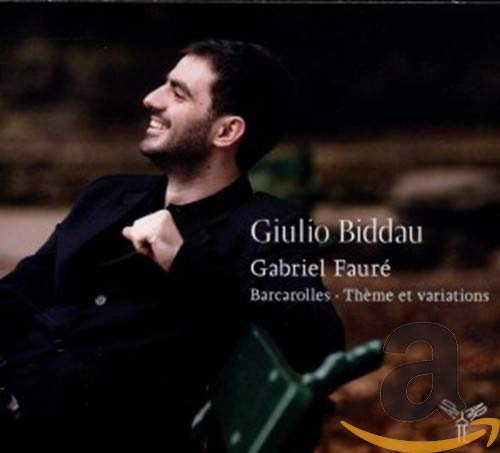 CD cover featuring pianist Giulio Biddau in a dark suit, smiling.