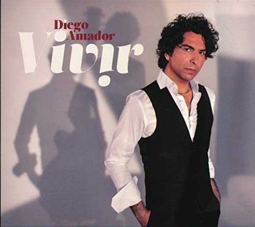 Diego Amador album cover, "Vivir," featuring a portrait of the artist.
