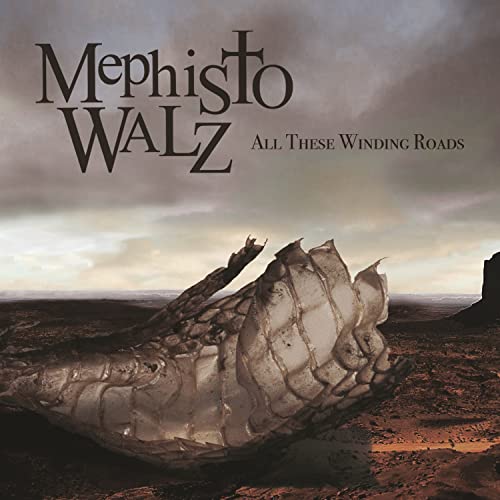 Album cover for Mephisto Walz, featuring a desert landscape and reptile skeleton.