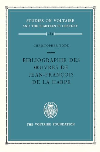 Bibliographie des Oeuvres de Jean-Francois De La Harpe : 181