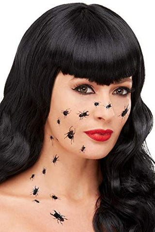 Smiffys 50911 Make-Up FX, Creepy Bug Transfers, Unisex Adult, Black, One Size