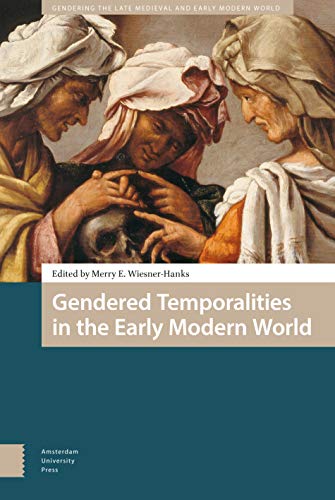 Book cover with a Renaissance painting of three women and a skull.
