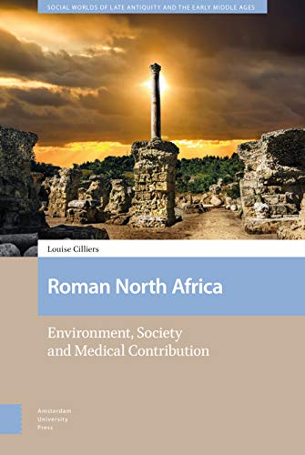Book cover: Roman North Africa, ruins with a column, blue title bar.