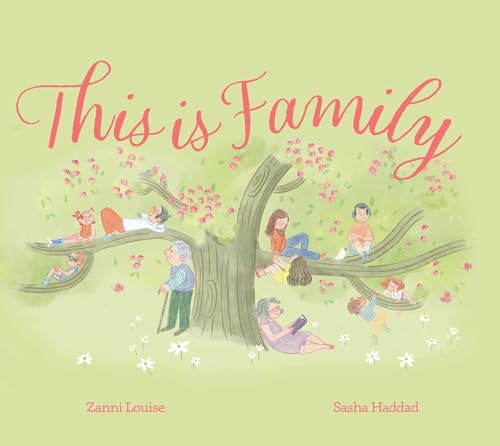 Book cover: diverse people relaxing in and around a flowering tree.