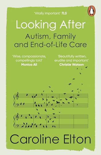 Green book cover with musical notes and birds, titled “Looking After.”