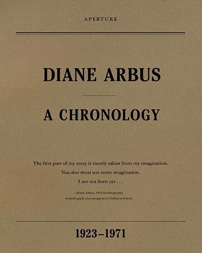 Brown book cover with title "Diane Arbus: A Chronology" and dates 1923-1971.