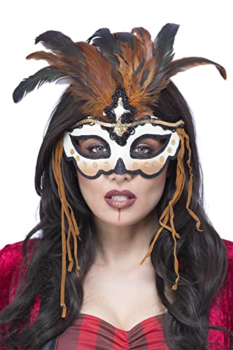 Smiffys 52804 Voodoo Priestess Eyemask, Women, Brown, One Size
