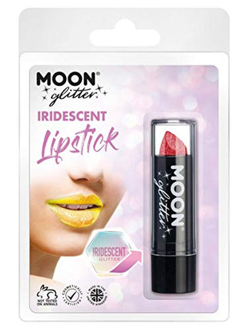 Smiffys Moon Glitter Iridescent Glitter Lipstick, Cherry