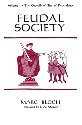 Book cover for “Feudal Society, V 1” depicting a lord and subjects.
