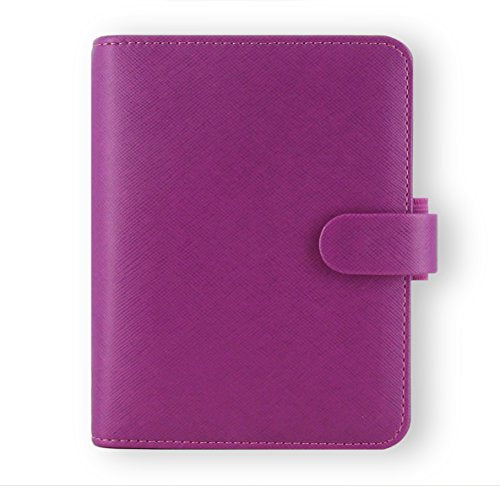 Pocket Saffiano Raspberry Organiser